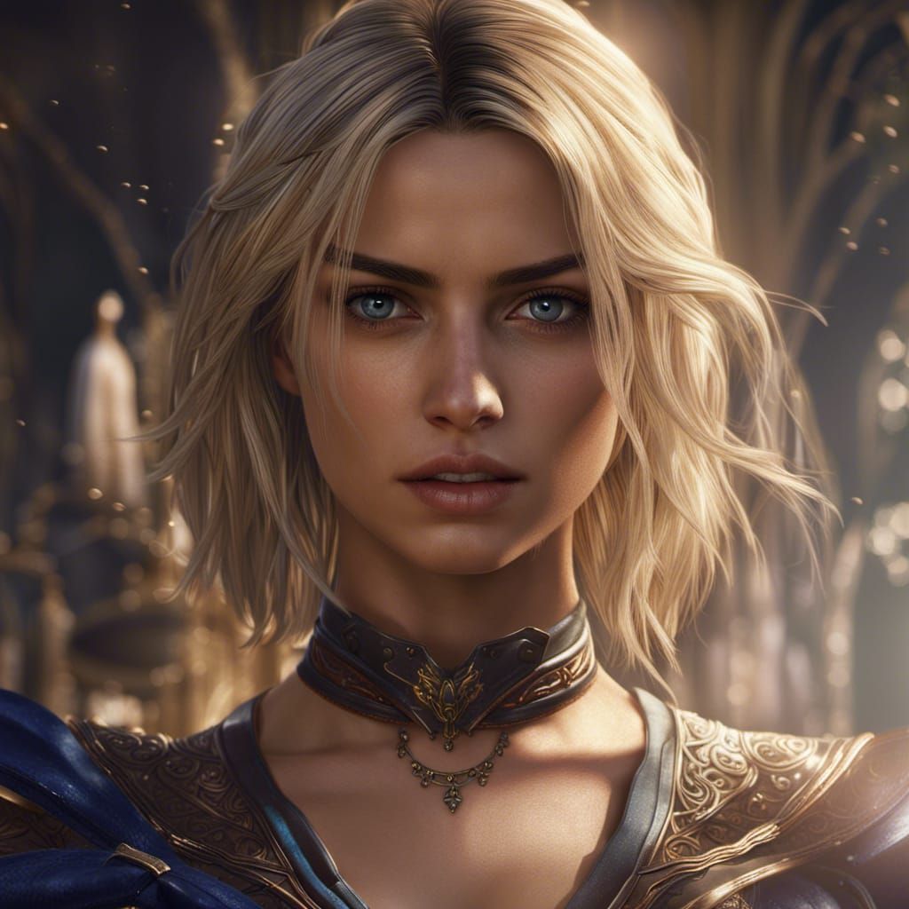 Ana De Armas as Young Mage in Fantasy Art
