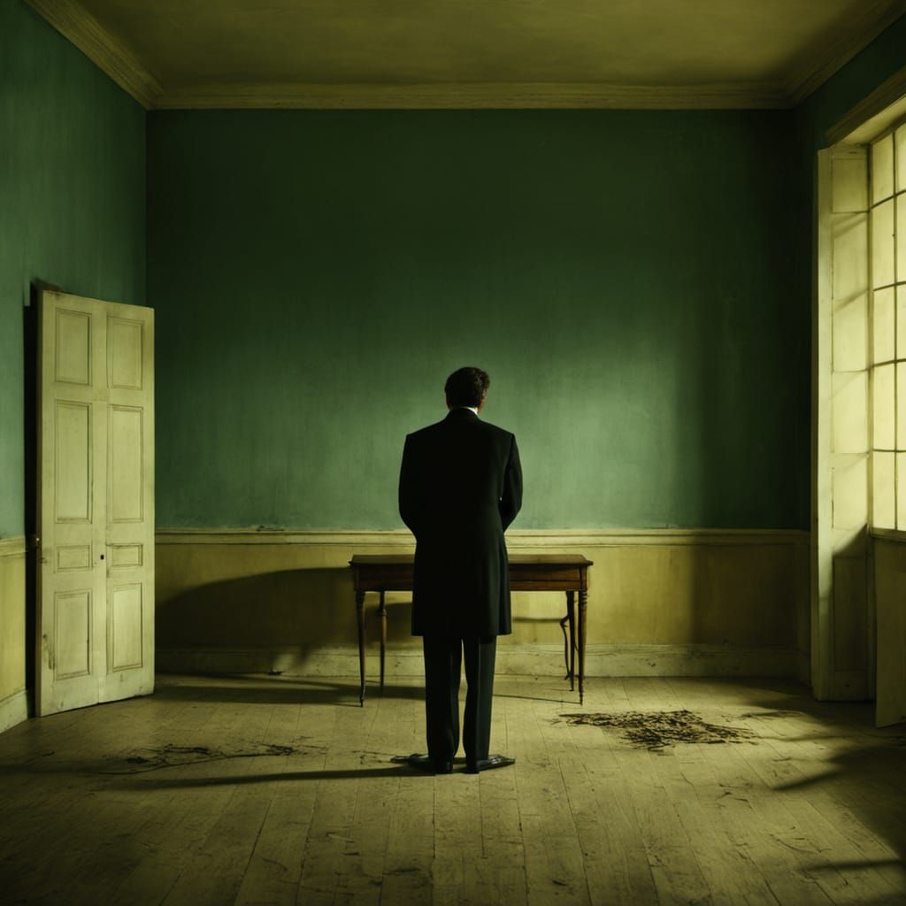 Eerie Abandonment as Oil Painting