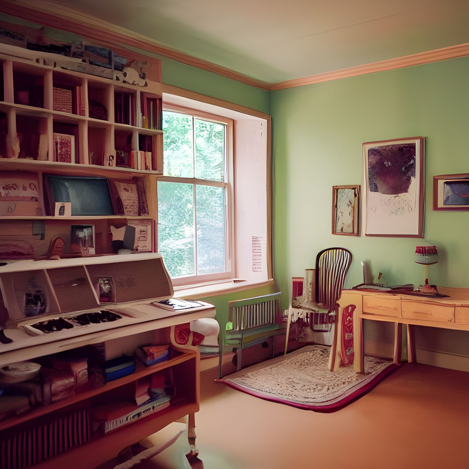 Retro Childhood Home Interior as Liminal Space