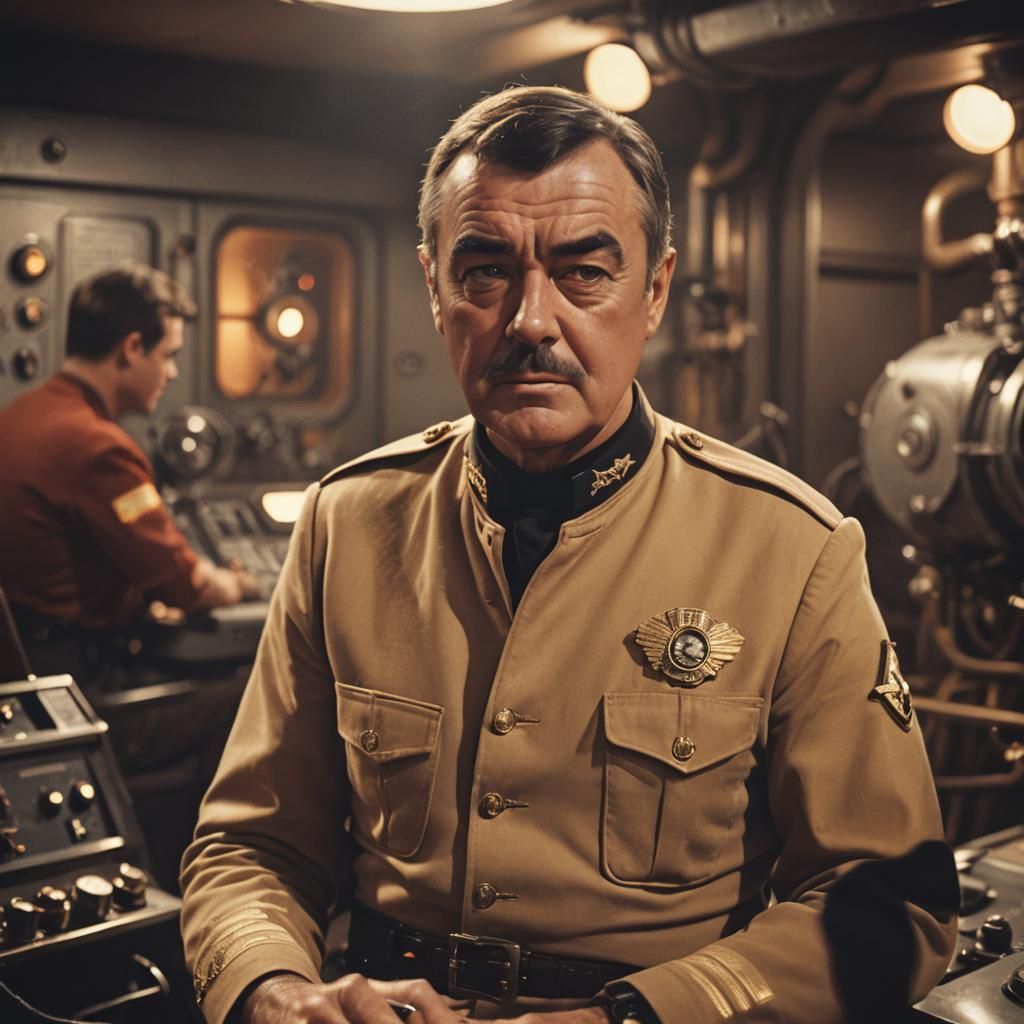 Cinematic Film Still of a Star Trek Engineer