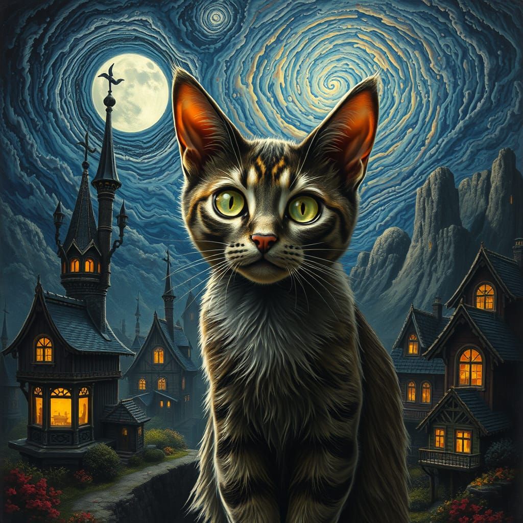 Burlington Cat in Nightmarish Landscape