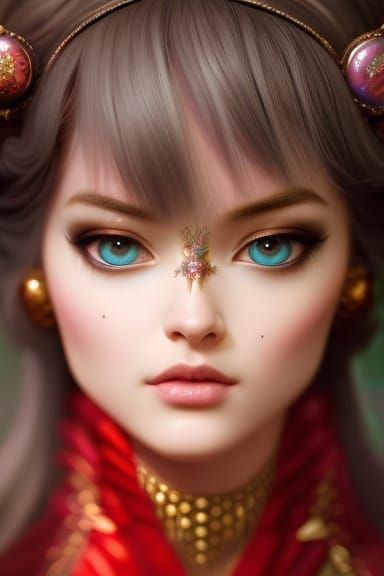 Candypunk Cupcake Portrait in Steampunk Style