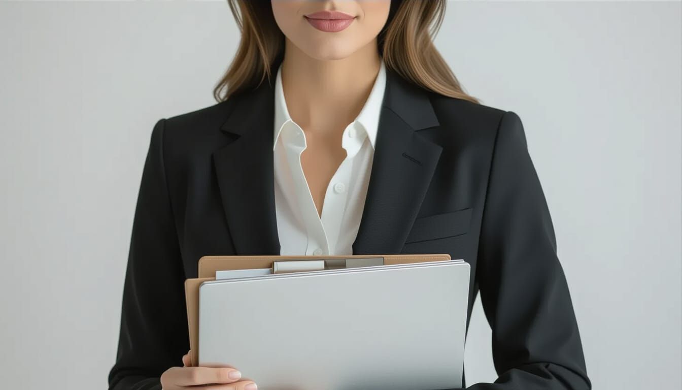 Confident Executive Portrait in Minimalist Style