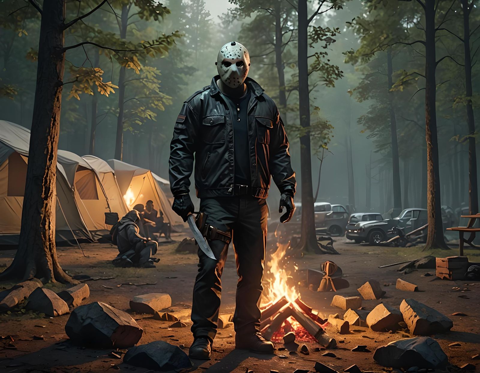 Jason Voorhees in Campground: 3D Fantasy Horror