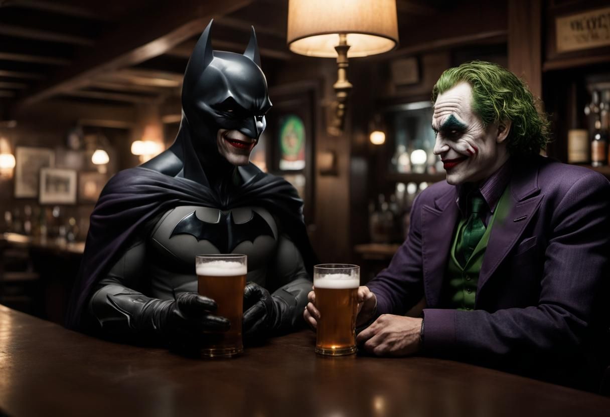Batman and the Joker, two of Gotham City's most infamous fig...