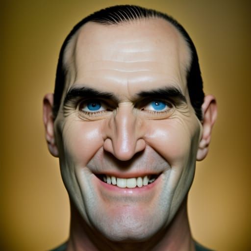 Old Peter Steele smiling with bald spot and comb over