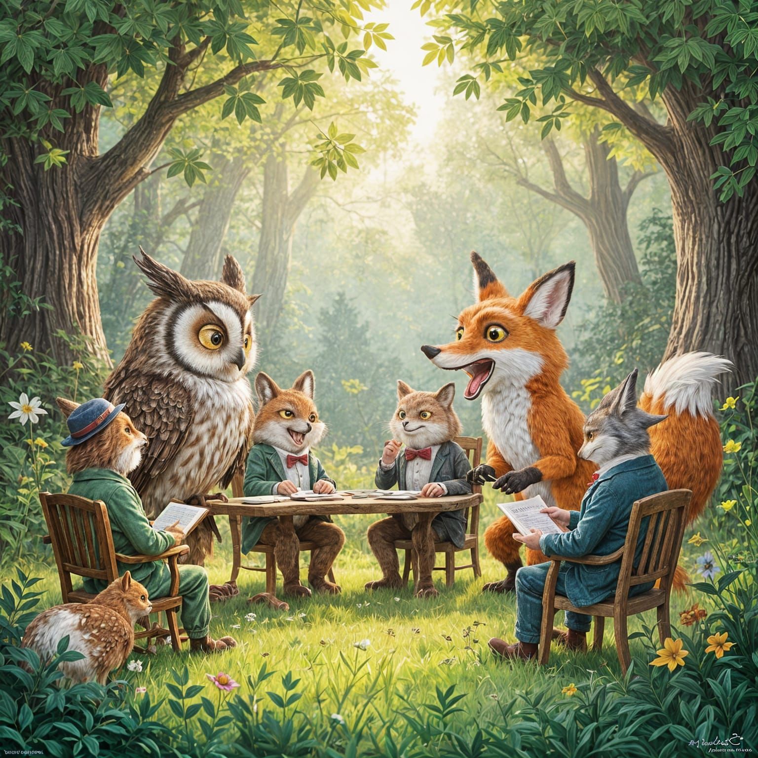Woodland Creatures in Political Debate: Storybook Style