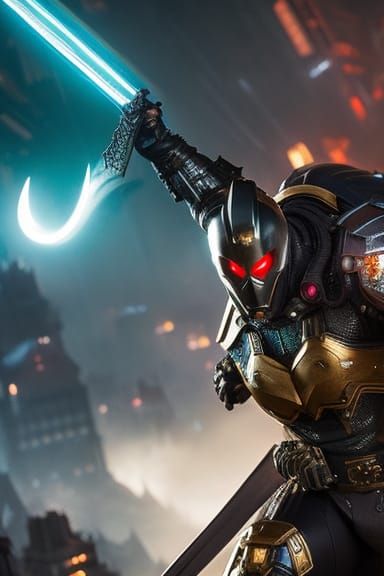 Batman in Samurai Armor: Detailed Comic Art