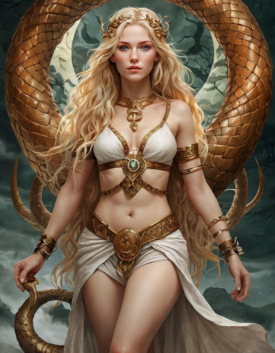 Freyja and the World Serpent: Nordic Art