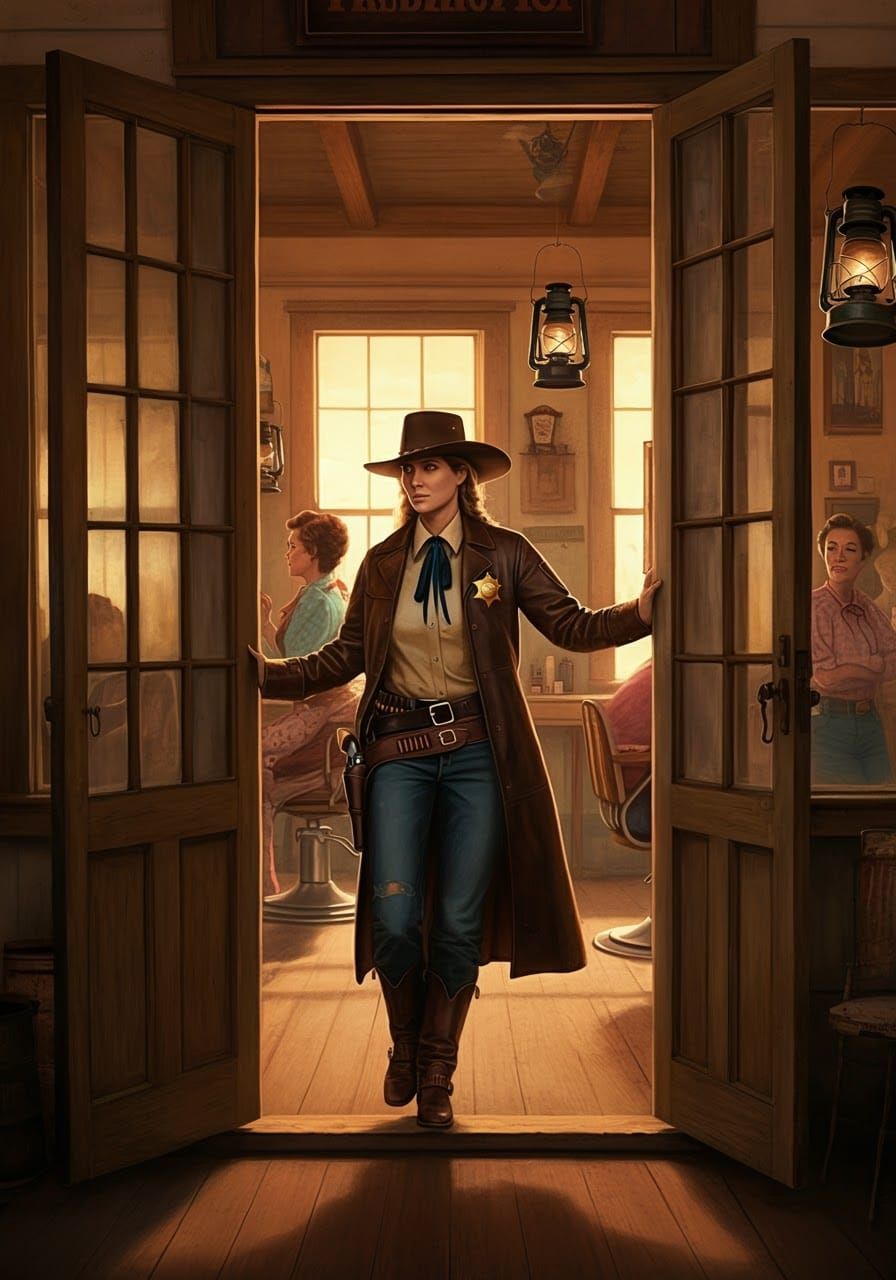 Sheriff Enters Texas Salon in Earthy Realist Style