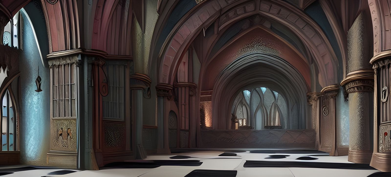 Detailed Medieval Interior Matte Painting