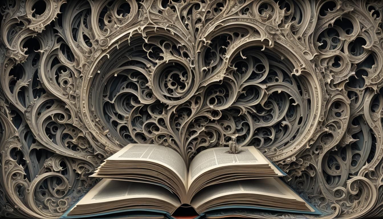 “...to no one did it occur the book and the maze were one an...
