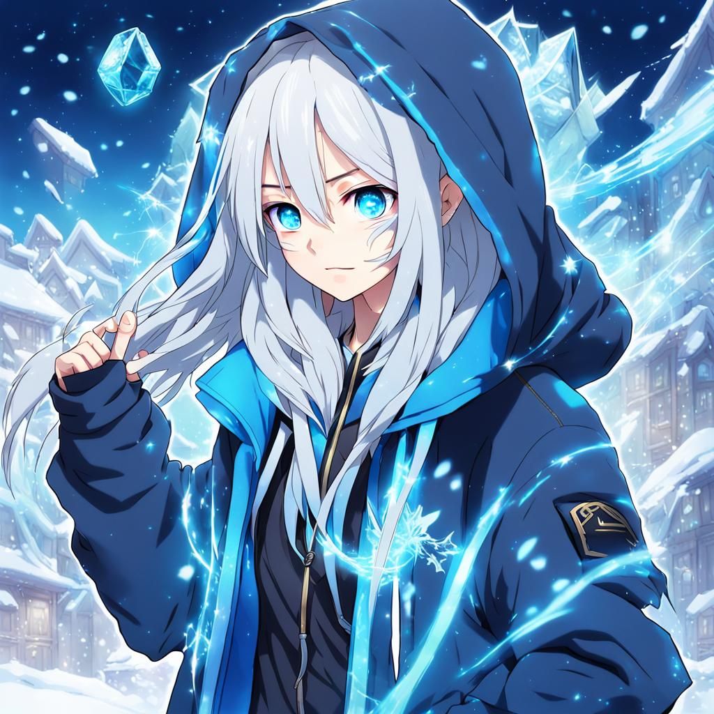 Anime Ice Queen with Magic