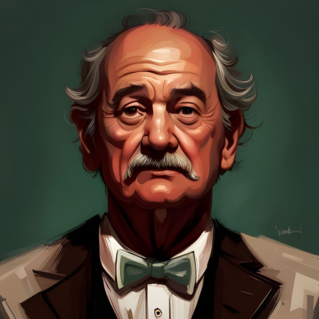 Bill Murray Villain Portrait in Fantasy Art Style