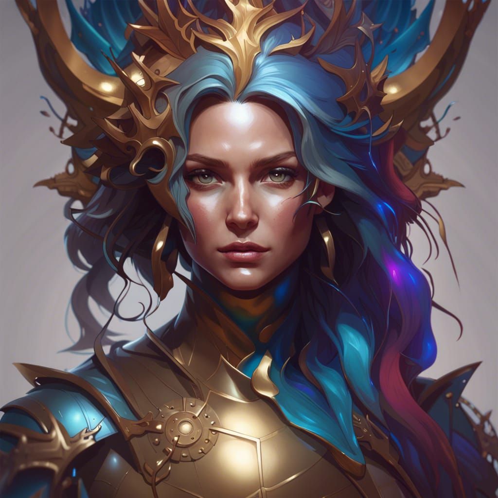 Hyperdetailed Trophies Portrait in Digital Art Style