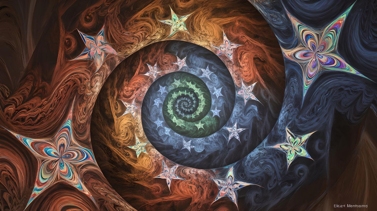 Aboriginal Rock Art of Mirrored Yin-Yang Vortex