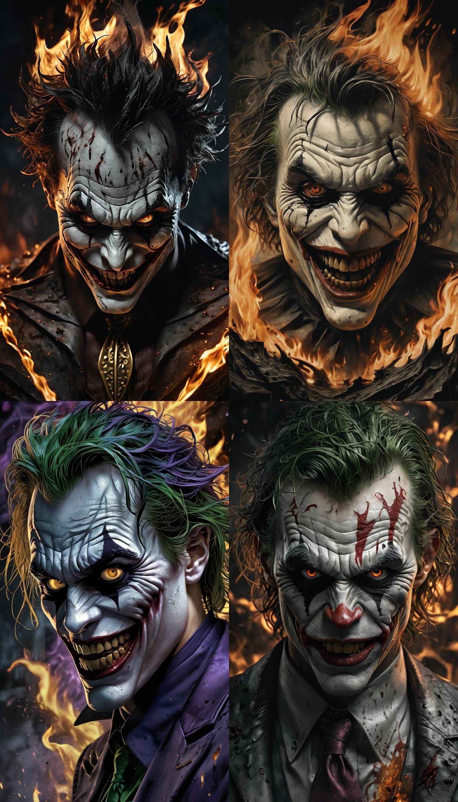 Depiction: "TheJoker:1.3), Metallic eyes. Onyx contorted put...