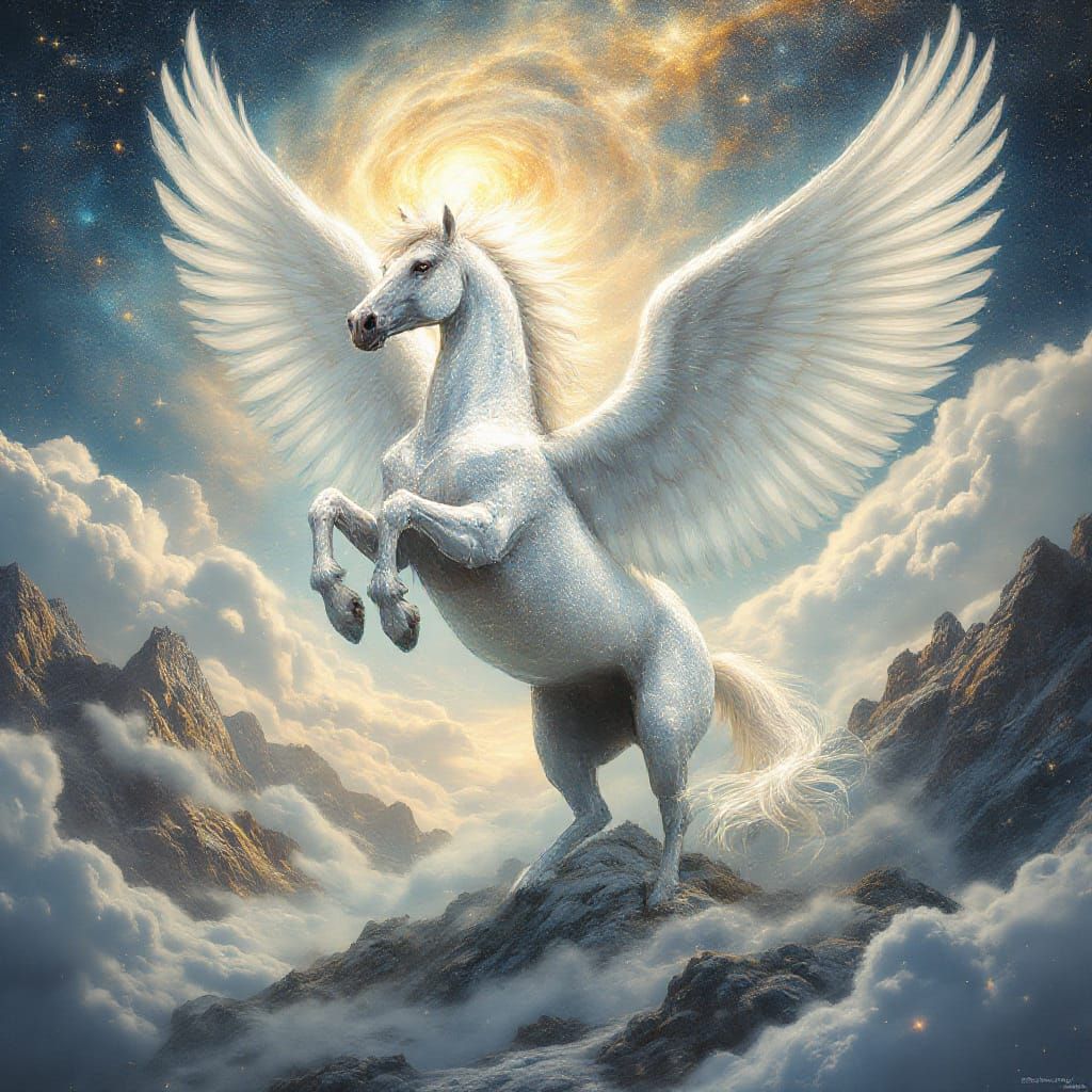 Majestic Pegasus Soaring Through the Milky Way