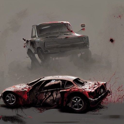 Sinister Zombie Car by Greg Rutkowski