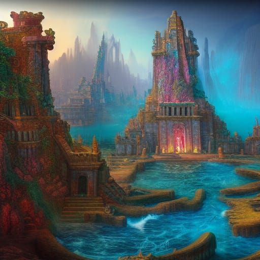 Atlantis: Detailed Matte Painting in Unreal Engine 5