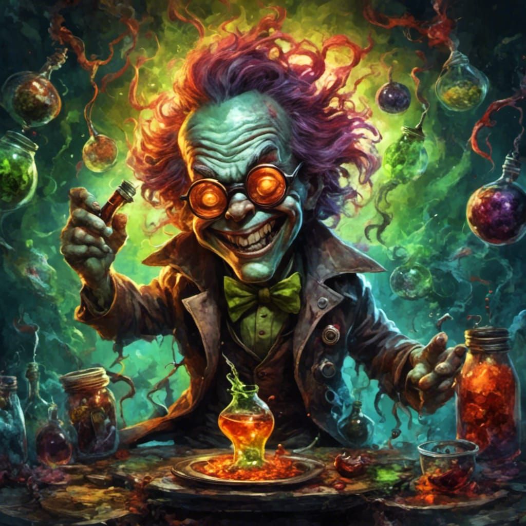 AI Generated Mad Scientist in Laboratory