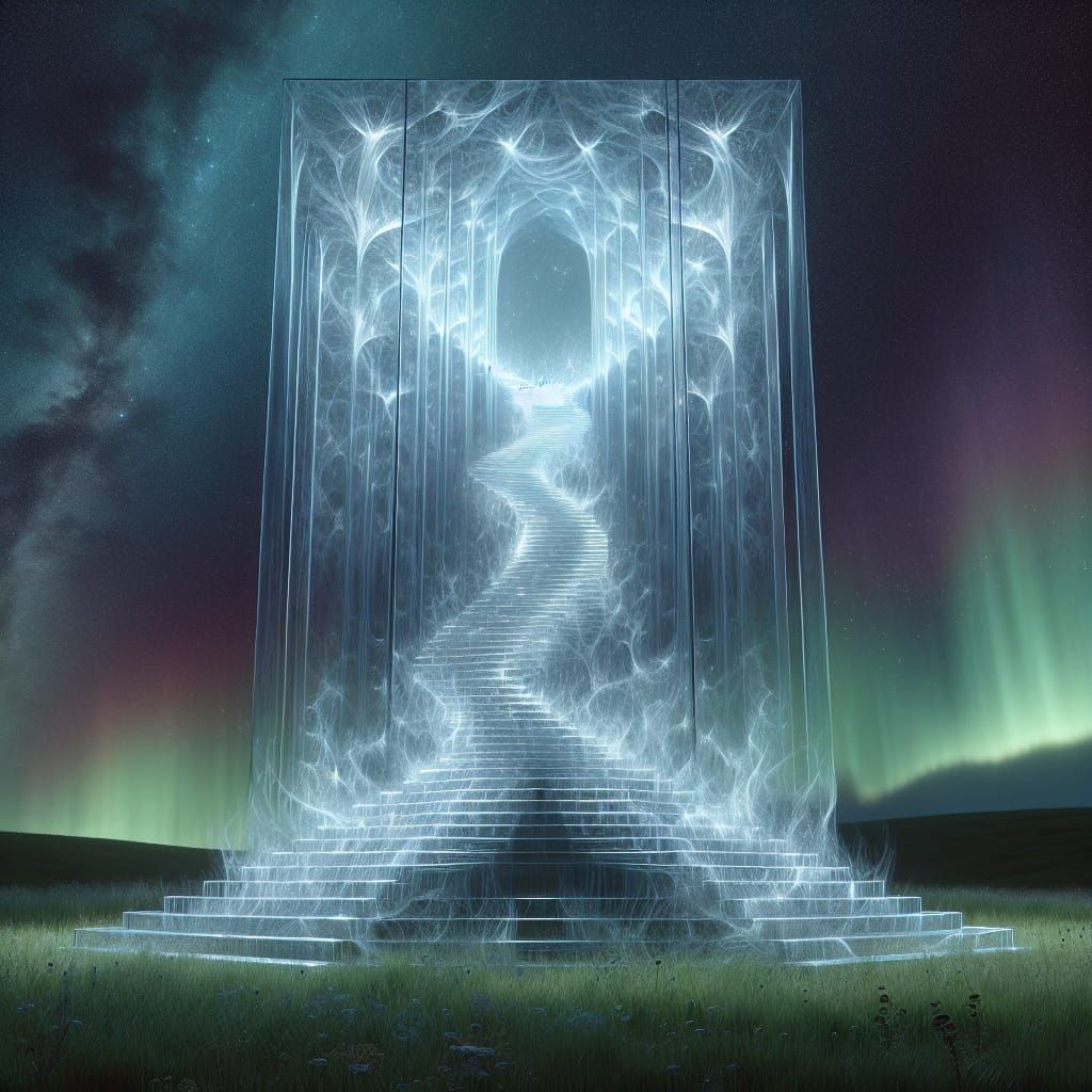 Ethereal Glass Stairway to the Stars