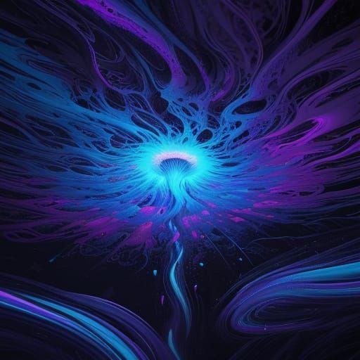 Ethereal Dreamscape in Vibrant Abstract Style