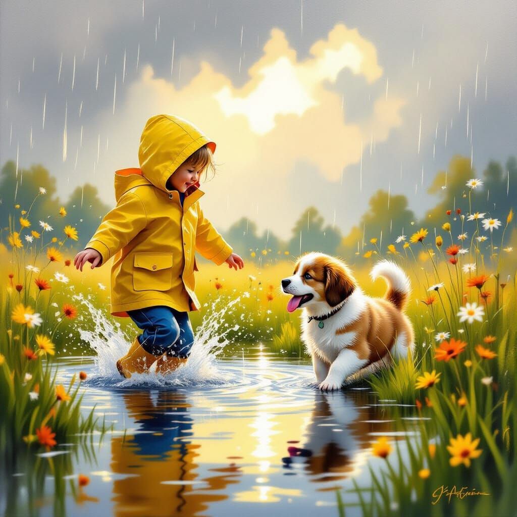 Rain couldn’t slow their joy; it only made it shimmer