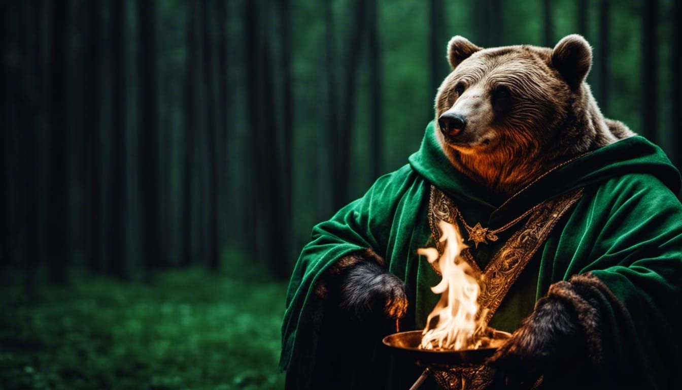 Mage Bear Portrait in Castlecore Royalscape