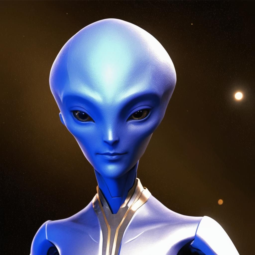 Hyperdetailed Portrait of an Arcturian Male in Unreal Engine