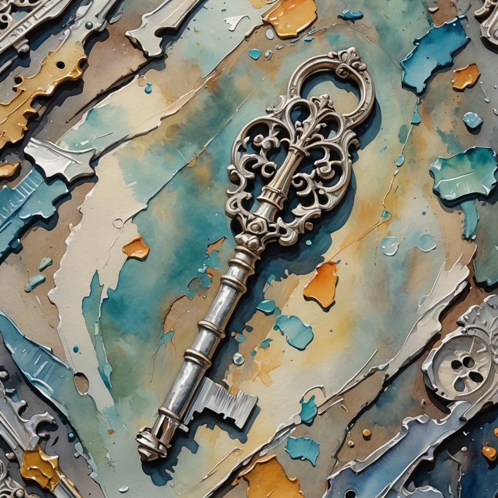 Silver Skeleton Key