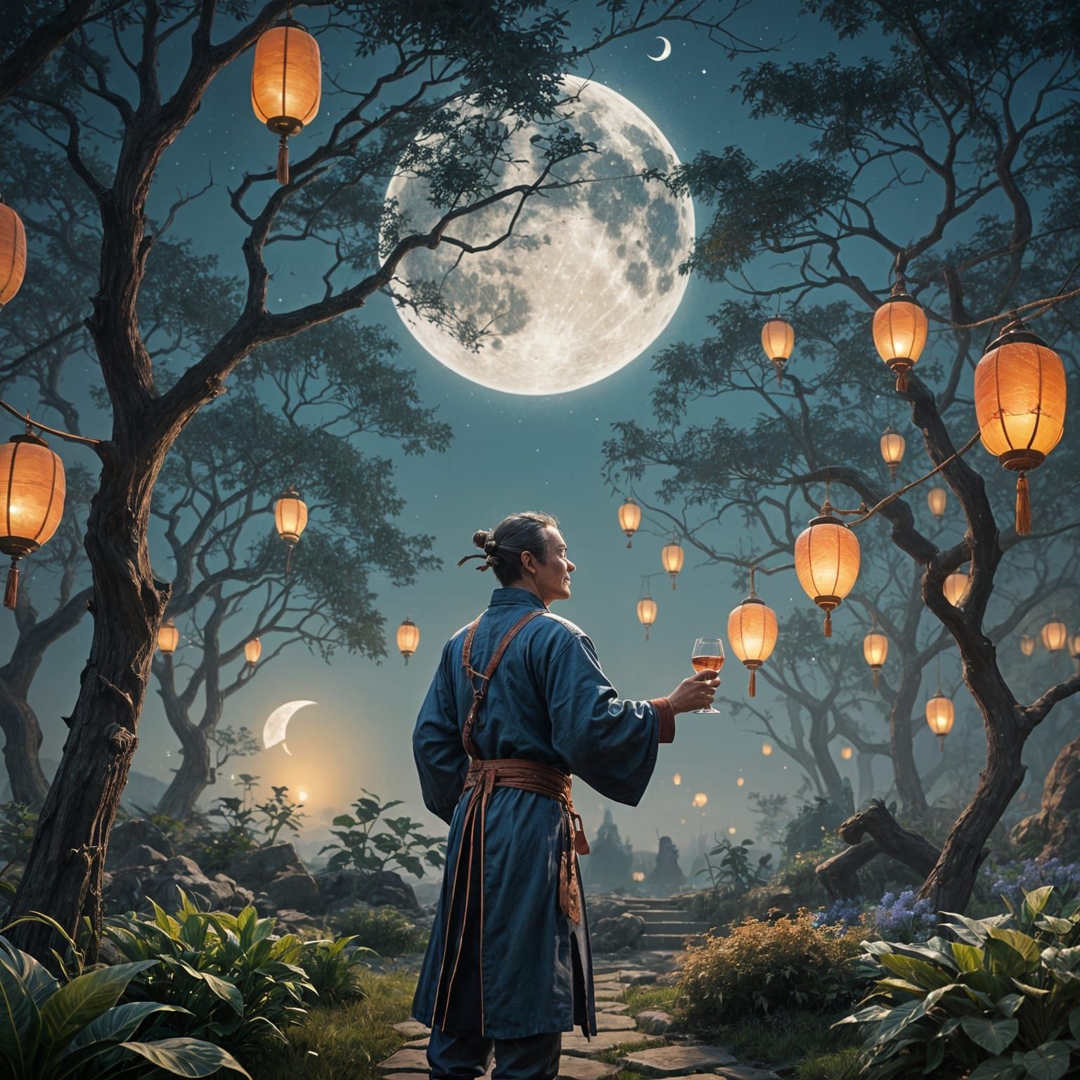 Li Bai Dancing with Wine and Moon