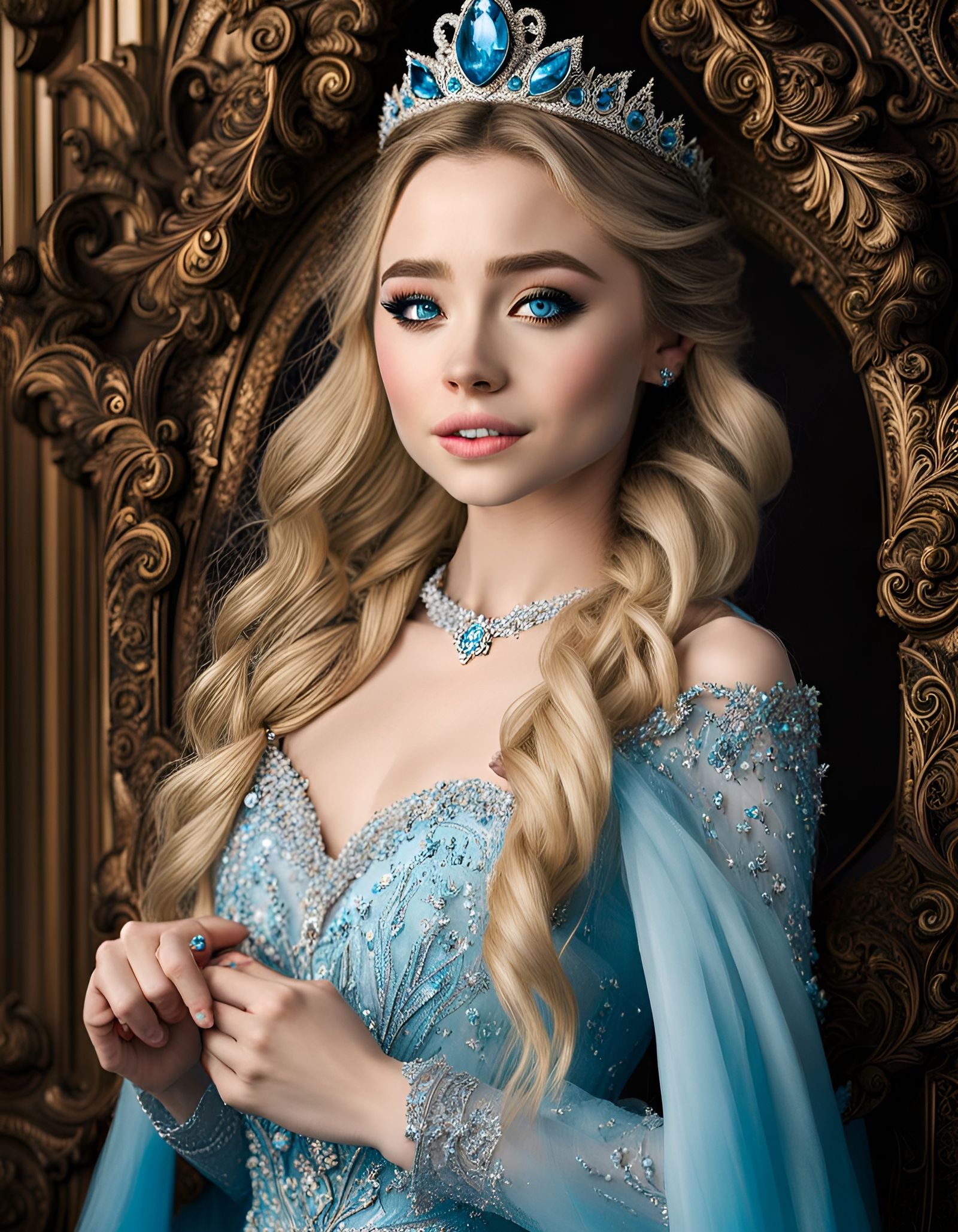 Sabrina Carpenter as a Disney Ice Princess