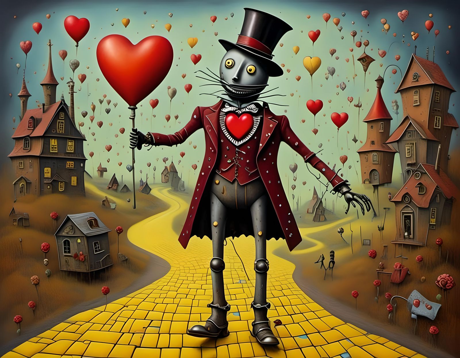 Steampunk Tin Man with Red Heart