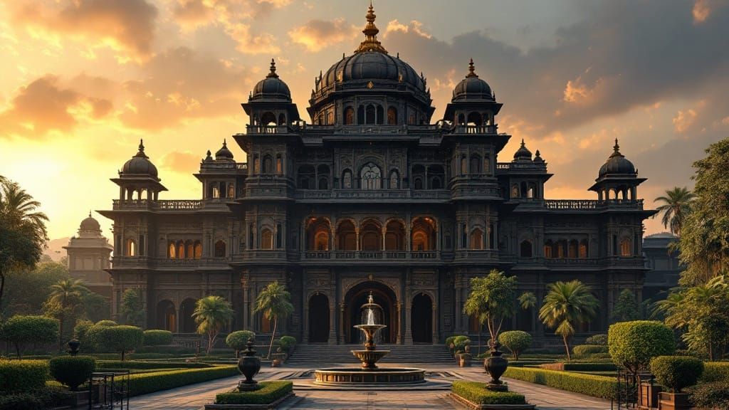 Majestic Maratha Palace at Golden Hour