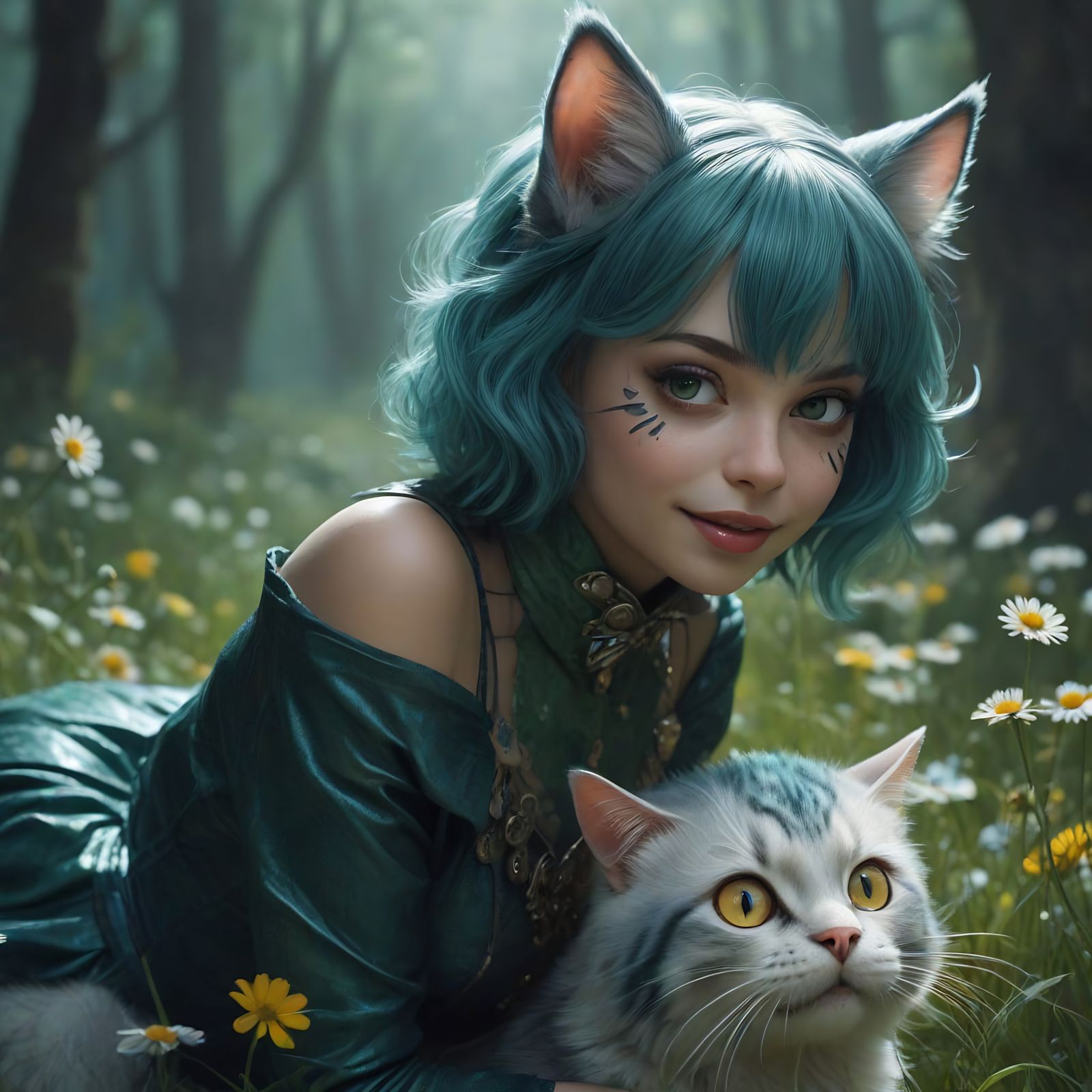 and then, suddenly, I got cuddled from behind ... and I coul...