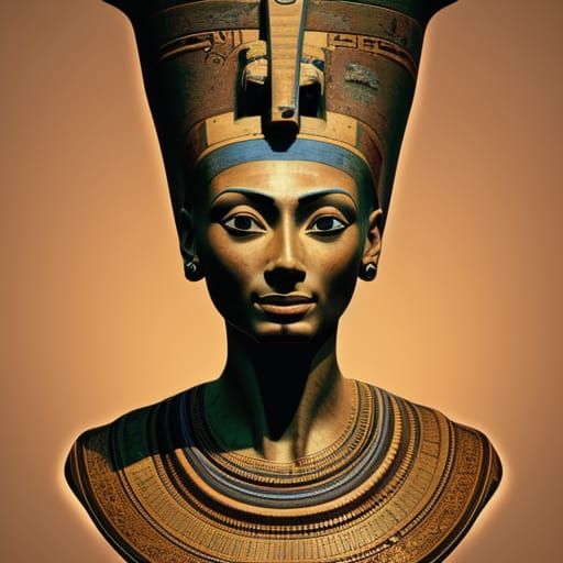 Nefertiti Bust: Hyperdetailed Concept Art Portrait