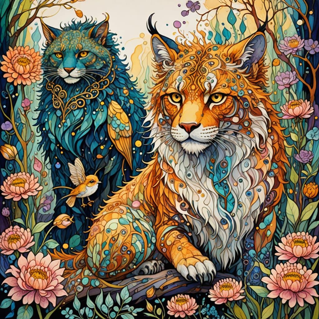 Whimsical Fantasy Creatures in Intricate Detail
