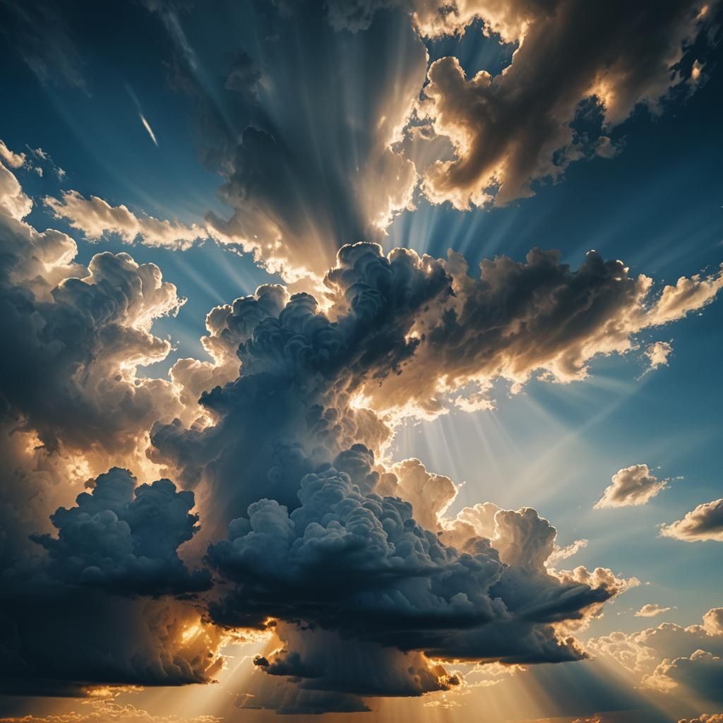 Glimmer of Hope: Magic Realism Spark Through Clouds