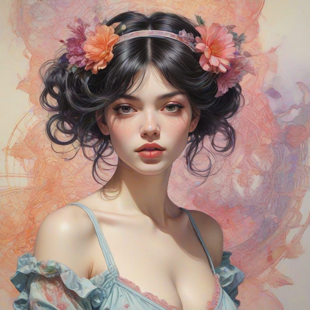 Vibrant Watercolour Nightmare in Whimsical Style