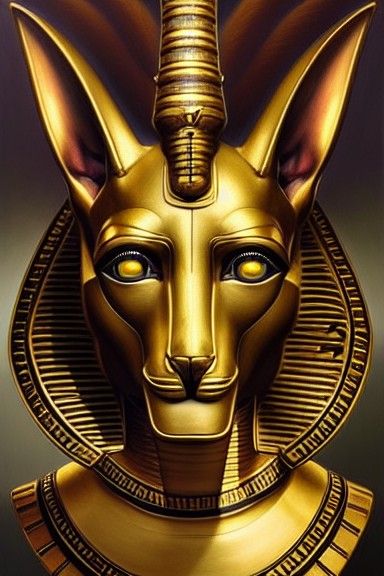 Anubis: Egyptian God in Mystical Art Style