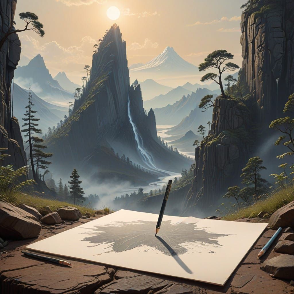 A Worn Pencil Brings Forth a New World in Cyberpunk Style