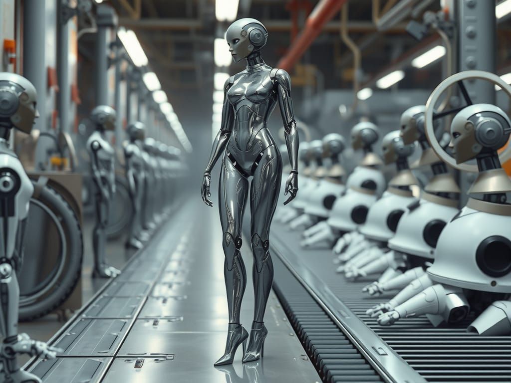 Beautiful female robot