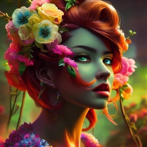 Victorian Fairytale Garden in Clockpunk Solarpunk Style