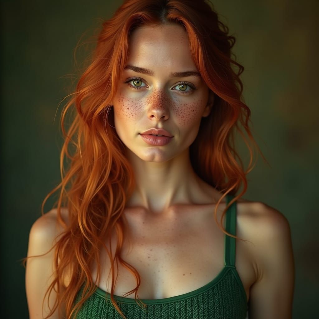 Irish Girl Portrait in Hyper-Realistic Fantasy Style
