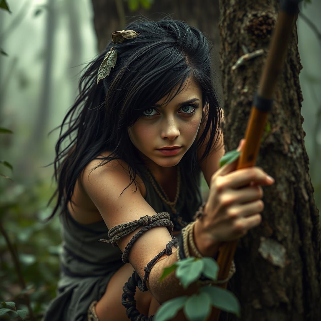 Feral Goddess of the Woods in Earthy Hues