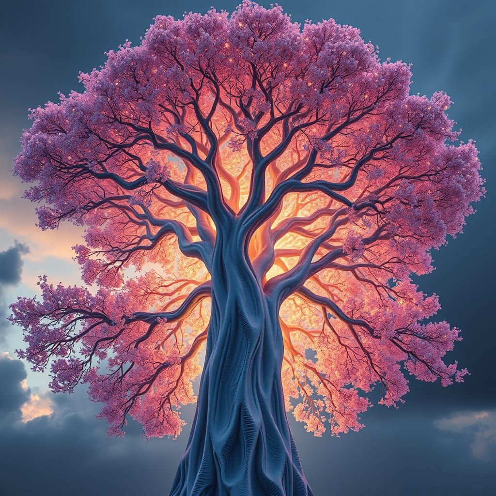 Ethereal Tree in Iridescent, Crystal Structure