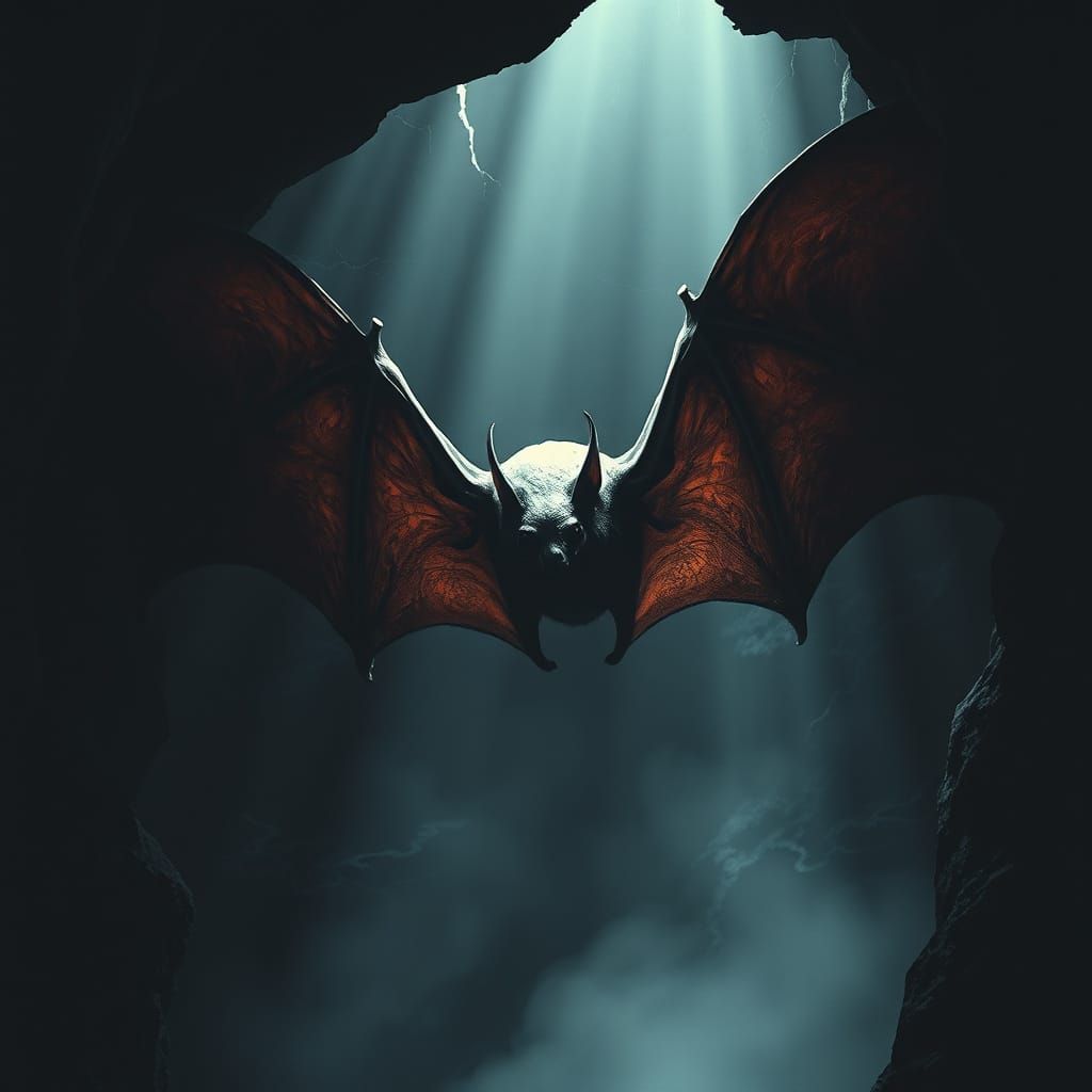 Dark Cave Dweller in Gothic Biomechanical Style