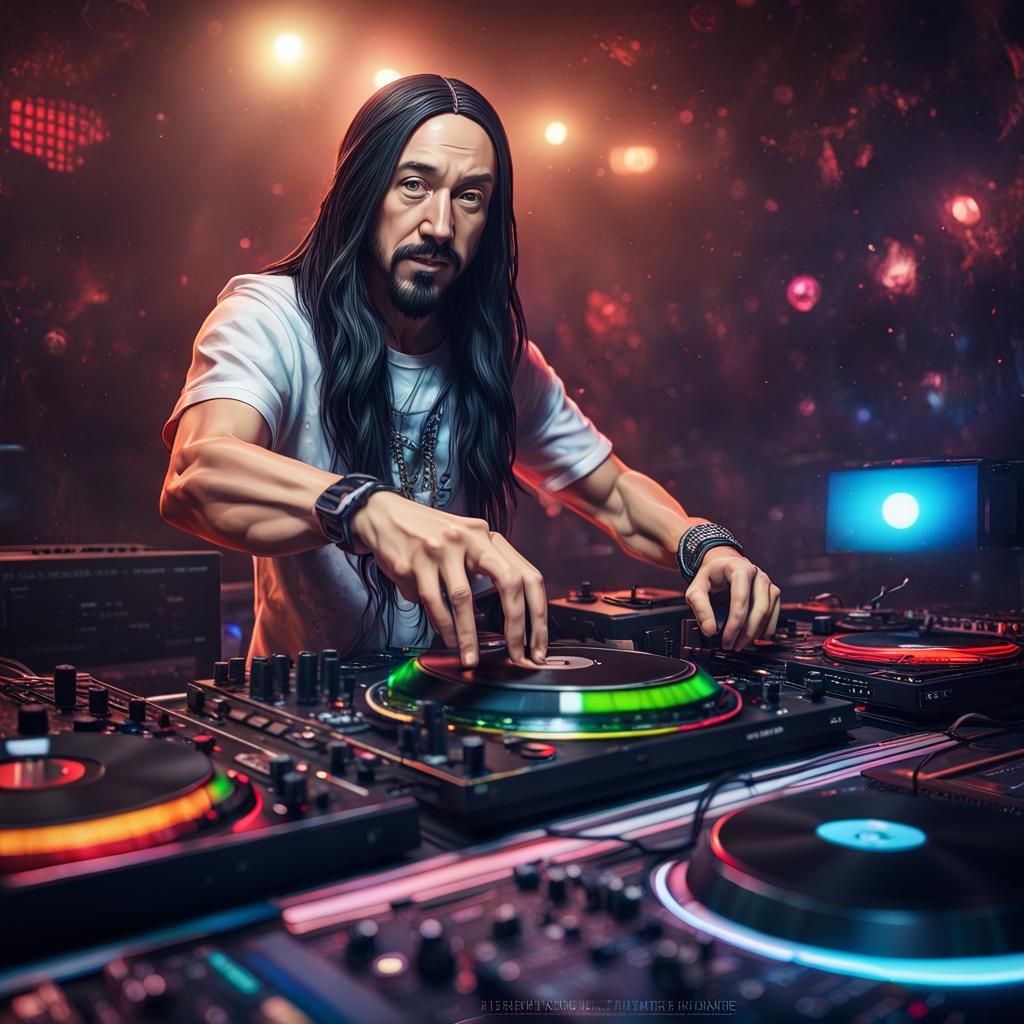 Hyperrealistic Bobblehead of DJ Steve Aoki