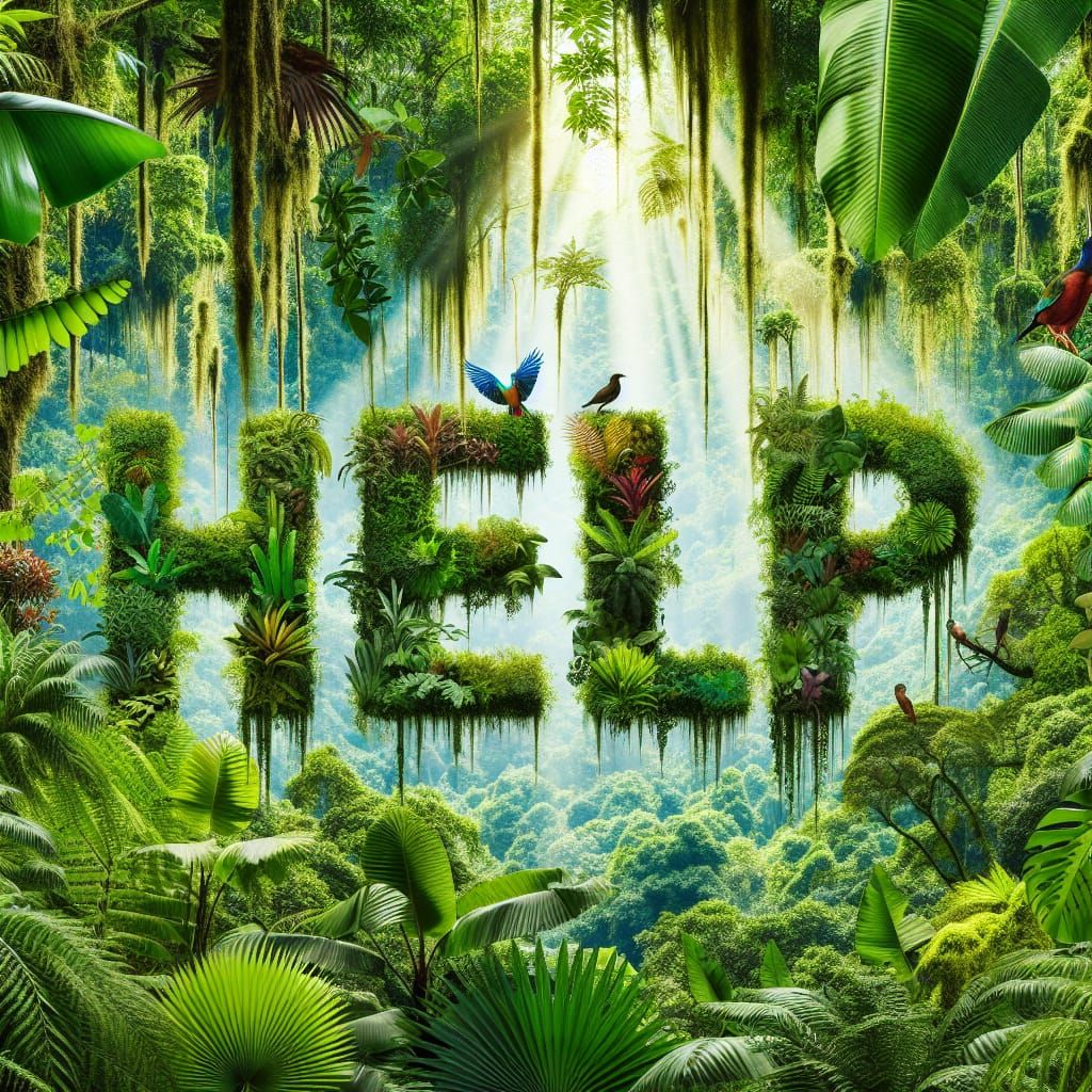 Rainforest Canopy Spells 'HELP' in Sunlight